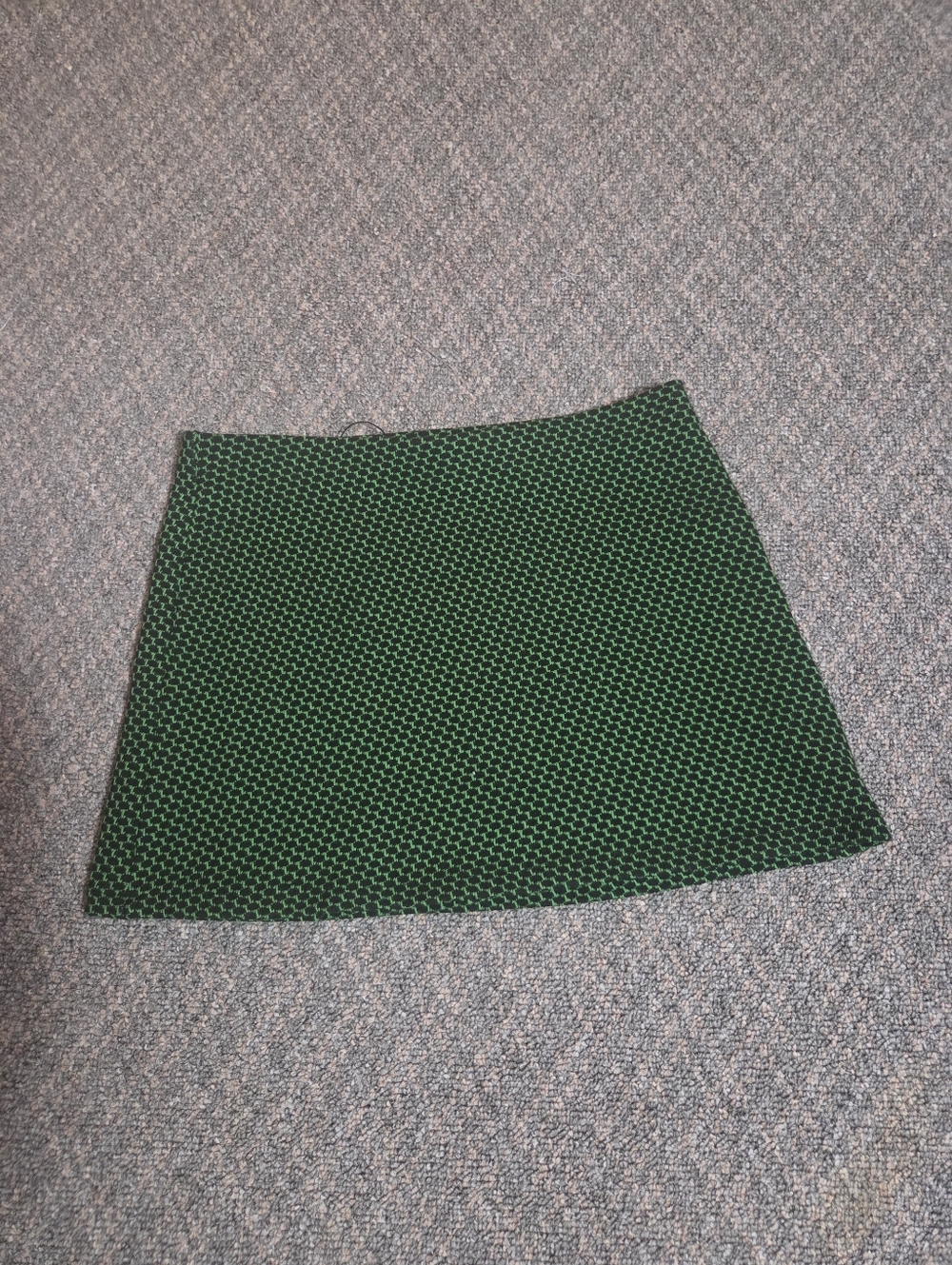 Zara Dark Green Patterned Mini Skirt